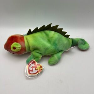 Ty IGGY Vibrant Rainbow Chameleon Plush